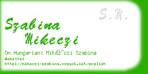 szabina mikeczi business card